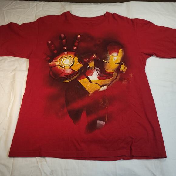 Marvel Iron Man 3 Graphic Delta Crew Neck Casual T Shirt Mens Size L Red - Picture 2 of 9